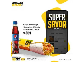Burger O'Clock Super Savor Deal 1 For Rs.559/-image-1096